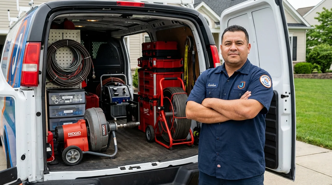 Professional drain cleaning equipment and Johns Plumbing LLC plumber in Chino Valley