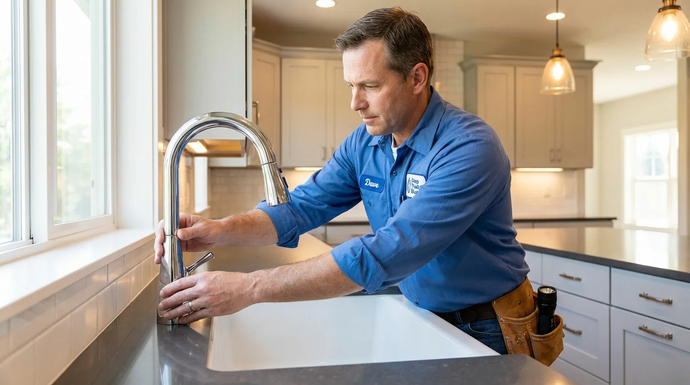 Kitchen faucet installation by Johns Plumbing LLC in Chino Valley