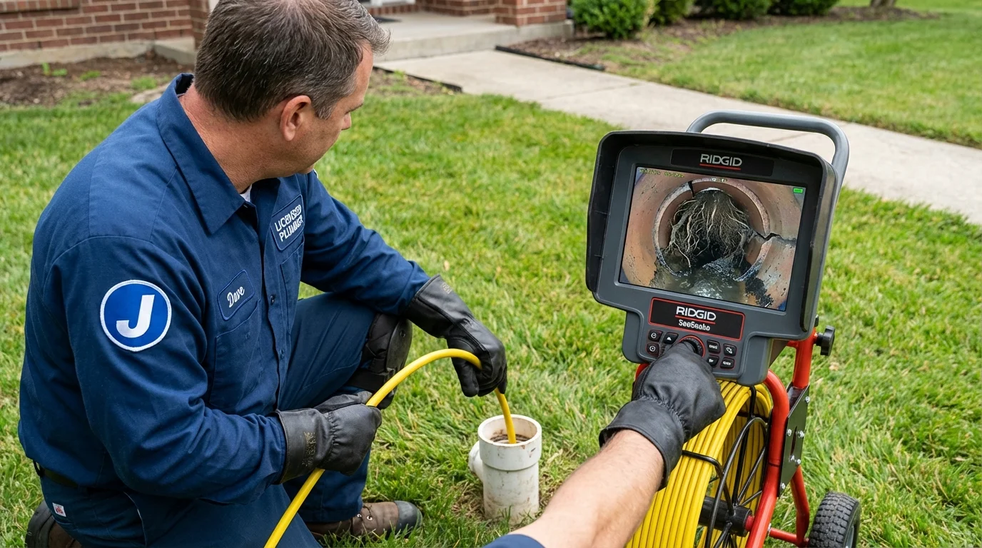 Sewer camera inspection being performed by Johns Plumbing LLC in Chino Valley